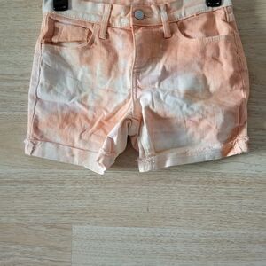 Old Navy Peach and White Tie-Dye Jean Shorts
